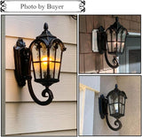 LONEDRUID Dusk to Dawn Sensor Outdoor Wall Light Fixtures Black Roman 17.71" H Exterior Wall Lantern Waterproof | Lumora