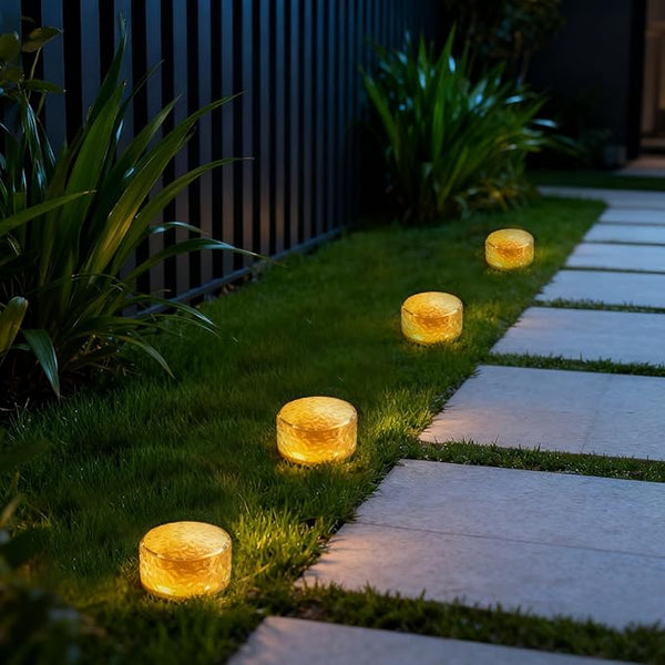 Wokyo Solar Brick Lights Outdoor Waterproof LED Rock Lights Patio Brick Lights 4 Packs for Patio, Yard, Walkway | Lumora