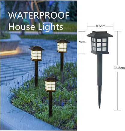 Outdoor Solar Pathway Lights Waterproof 2-Packs Outside LED Decorative Lights Landscape Lighting for Yard Patio Driveway Garden (Warm)