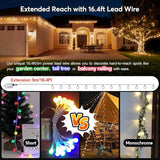 180ft Globe String Lights with 16ft Extended Lead & Stable Remote - 300 LED Warm White, 8 Distinct Modes, IP44 | Lumora