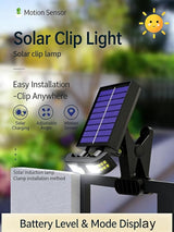 Clip On Solar Motion Sensor Lights Outdoor, Waterproof 270° Wide Angle Super Bright Solar Powered Security Light | Lumora