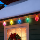 16Ft Jumbo LED Multicolor Valentine's Day String Lights Outdoor with 10 T13 LED Bulb, Clear Multicolor Hanging | Lumora