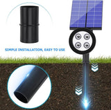 Yardwe Outdoor Solar Light Replacement Pole Buckle Connector Plastic Ground Stake for Landscape Path Lighting | Lumora