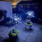 JJGoo Solar Firework Lights, 2 Pack 135 LEDs 2 Lighting Modes Solar Lights Outdoor Waterproof for Garden Patio | Lumora