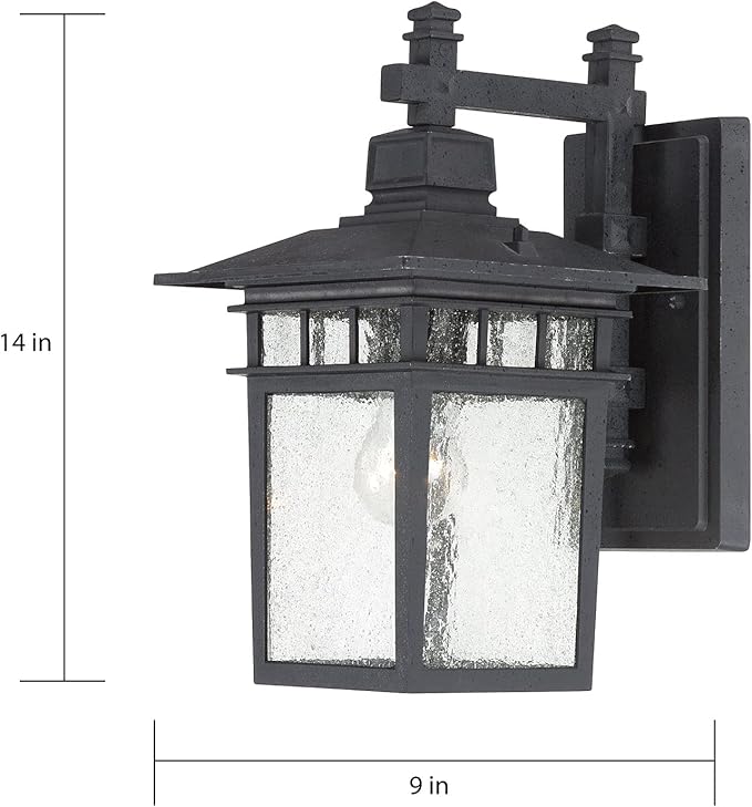 Nuvo 60/4959 One Light Outdoor Wall Mount, 14", Black