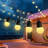 12FT Warm White LED Outdoor String Lights, Waterproof Dew Table Lamps, shatterproof Spherical Bulbs, Porch | Lumora