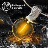 100FT 2-Pack Outdoor Festoon Wedding Lights for Party Waterproof/Connectable/Dimmable LED Shatterproof Globe Patio | Lumora