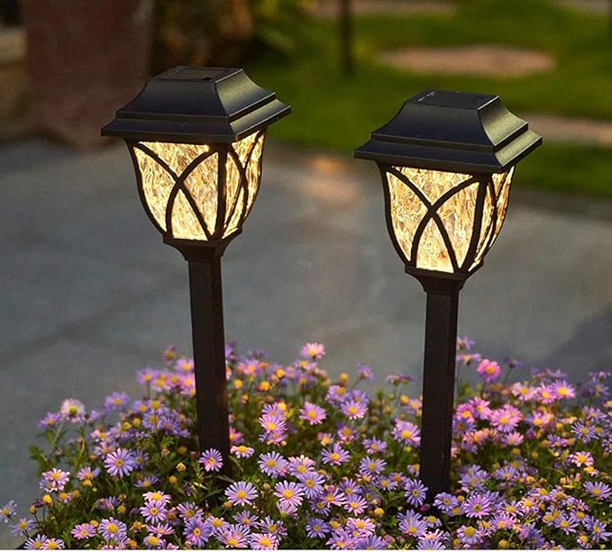 Ulalaza 2Pcs Solar Garden Lights Outdoor Color Changing Decorative Ball Solar Lights for Patio/Lawn/Yard/Path/Christmas