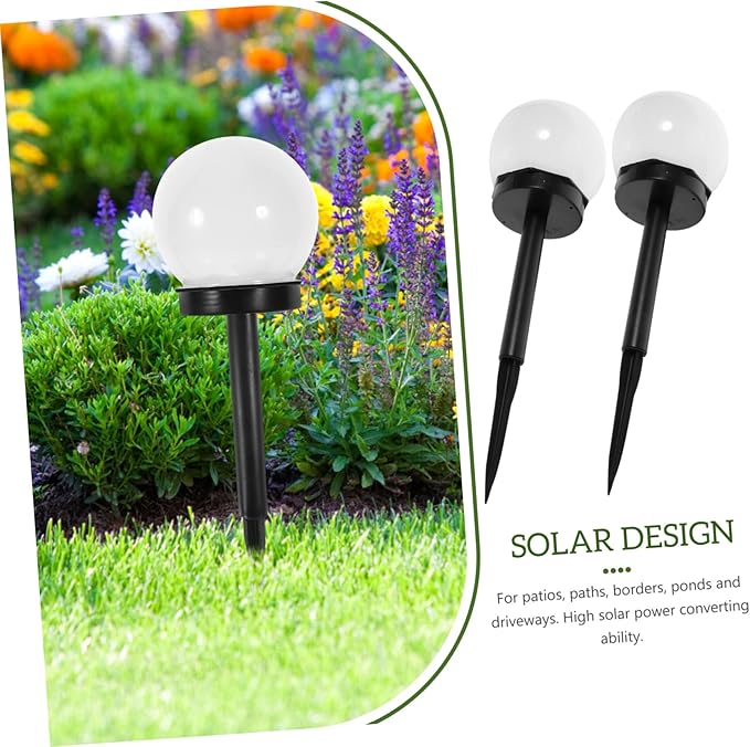 Solar Lawn Light Bulbs Pack of 6 Waterproof Outdoor Garden Lights Solar Lamp for Courtyard Simple Install Landscape Lighting Tools
