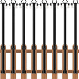 zoegi 8 Pack 5FT String Light Poles,Light Poles for Outside Lights with Fork,Outdoor Brackets Hanging Lights,Metal | Lumora