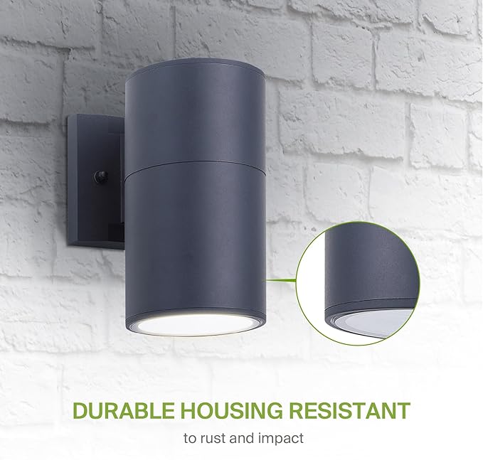 ASD 1 Light Outdoor Wall Light Fixture | 60W E26 Bulb Socket 120V ETL Cylinder Up Down Lights | | Lumora