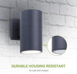 ASD 1 Light Outdoor Wall Light Fixture | 60W E26 Bulb Socket 120V ETL Cylinder Up Down Lights | | Lumora