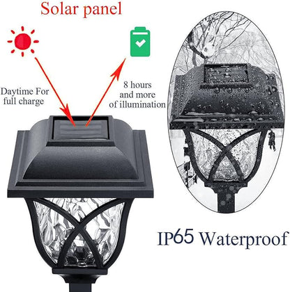 Solar Lights Outdoor Waterproof, 2Pack LED Solar Garden Lights, Outdoor Decorations, Garden Decor for Yard, Patio, Landscape, Planter, Walkway ，Upgrade(Colorful)