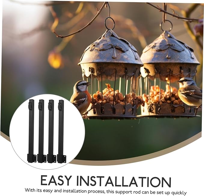 4pcs Outdoor String Light Holder Support Poles Hanging Rods for Gardens Patios and Bird Feeders Easy Installation | Lumora