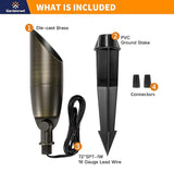 Gardenreet All Brass Landscape Lighting - LED Low Voltage Spotlights Outdoor, 12V Wired Uplights, Spot Lights | Lumora