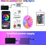 41FT Led Strip Lights,Long Smart Led Light Strips Music Sync 5050 RGB Color Changing Rope Lights,Bluetooth APP/IR | Lumora