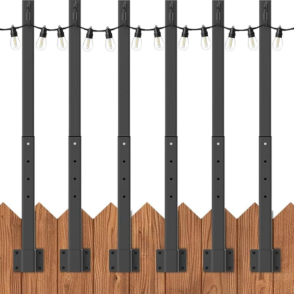 AILBTON 4 Pack Suspension Outdoor String Light Poles for Outside String Lights Hanging,with Clip and Holder,Light | Lumora