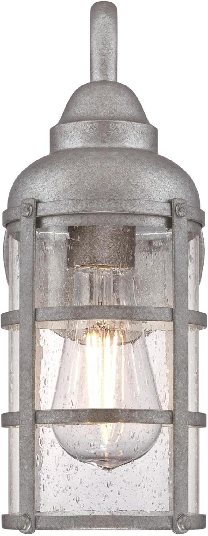 Westinghouse 6357700 Rezner One-Light Outdoor Wall Fixture, Galvanized Steel
