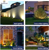 Gardenreet Brass Low Voltage Well Lights Kit(4 Pack) with MR16 Bulb & 100Feet Wire & Connectors, 12V AC/DC LED In | Lumora