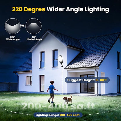 Solar Lights Outdoor Waterproof, 6500K 12000LM LED Dusk to Dawn Solar Street Light, Solar-Powered Flood Lights with Motion Sensor & Remote Control, Solares Parking Lot Light for Yard Walkway, 6-Pack