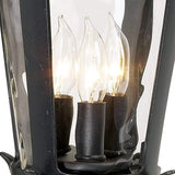 John Timberland Casa Marseille European Outdoor Wall Light Fixture Mediterranean Black Scroll Arm 21 1/2" Clear | Lumora