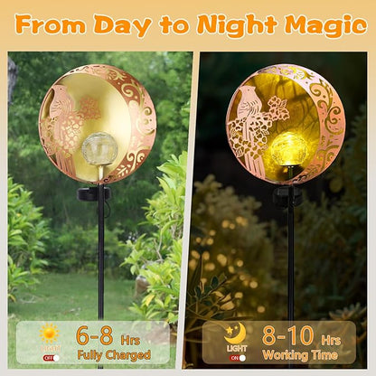 Unique Birthday Gifts for Women Mom Grandma,Solar Cardinal Garden Lights Outdoor Decor,Housewarming Gifts New Home for Patio, Lawn, Yard, Pathway