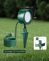 SURAIELEC Dusk to Dawn Christmas Spotlight Outdoor, Red & Green Decorative LED Landscape Spotlights with Timer | Lumora