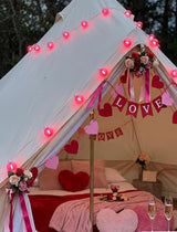 50Ft Valentine's Day Outdoor String Lights, G40 Valentines Day Decorations Lights with 27 LED Pink Shatterproof | Lumora