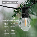 LED Outdoor String Lights 100FT Patio Lights with 33 Shatterproof S14 Vintage Edison Bulbs, Outside Hanging Light | Lumora