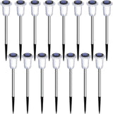 15 Pack Solar Pathway Lights Solar Lights Outdoor, Led Waterproof Yard Walkway Lighting Stainless Steel Garden | Lumora