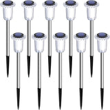 Solar Pathway Lights 10 Pack Christmas Solar Lights Outdoor Waterproof 6000K Cold White Yard Lighting, LED | Lumora