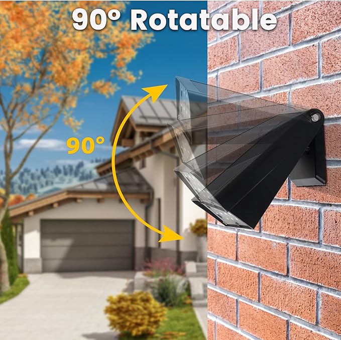 Outdoor Spotlight Solar Powered, Dusk to Dawn Deck Lights, 2-Mode 90° Adjustable Ideal for Wet Location, Bright | Lumora