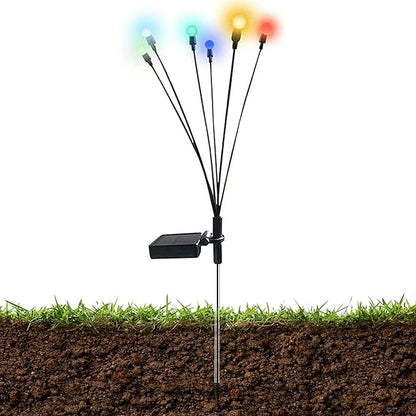 Solar Garden Lights Solar LED String Lights Firefly Solar Lights Outdoor Waterproof Firefly Solar Pathway Lights, Solar Stake Lights Outdoor Garden Decoration Garland Lights Camping Lights Solar Light