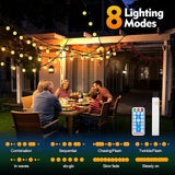 SMY Lighting 22FT*2 Rechargeable Battery Operated 50 LED Crystal Globe String Lights Outdoor/Indoor,Patio Hanging | Lumora