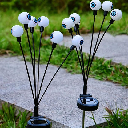 Lxcom Lighting Solar Halloween Path Light Green Ghost Eye Waterproof Solar Garden Light Decorative Magic Halloween Lights Outdoor Solar Lights for Patio Garden Yard Pathway, 3 Pack(Green)
