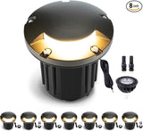 Gardenreet Low Voltage Landscape Well Lighting - Brass In-Ground Ip65 Hardwired Replaceable Bulb Light, 12V LED | Lumora