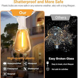 LAMPHOME 2-Pack 26FT Outdoor Patio Lights, 2700K Warm White String Lights，12+1 LED Waterproof Shatterproof Edison | Lumora
