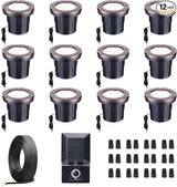 Ground Well Lights Kit, 12 Pack Landscape LED Low Voltage Inground Light and 200W Transformer and 250FT Cable and | Lumora