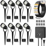 Low Voltage Landscape Lighting Kit, 6W Landscape Lights with Transformer 66FT UL-Listed Wire & Connectors, 3000K | Lumora