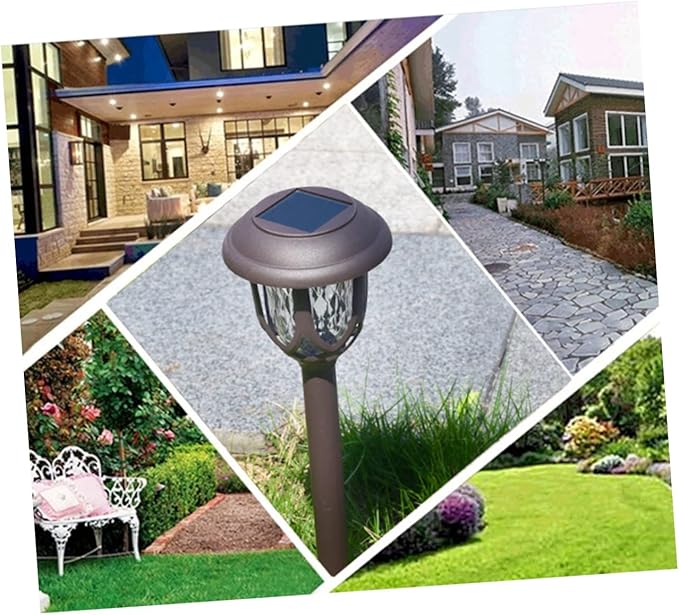 2pcs Solar Ground Plug Lights Outdoor Lawn Landscape LED Garden Pathway Lamps White Light for Patio Deck Fence