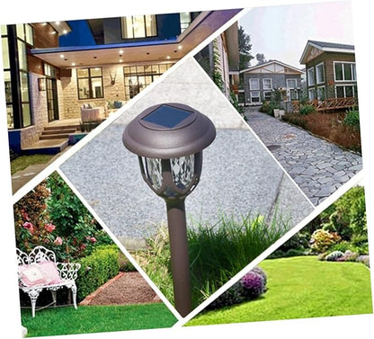 2pcs Solar Ground Plug Lights Outdoor Lawn Landscape LED Garden Pathway Lamps White Light for Patio Deck Fence