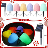 12 Pcs 6'' Gumdrop Christmas Pathway Solar Lights Waterproof 6 in 1 LED Gumdrop Solar Stake Light with 5 Colors for | Lumora