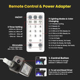 116ft Color Changing String Lights, 200 LED Multicolor & Warm White Globe Lights with Remote, 11 Modes, IP44 | Lumora
