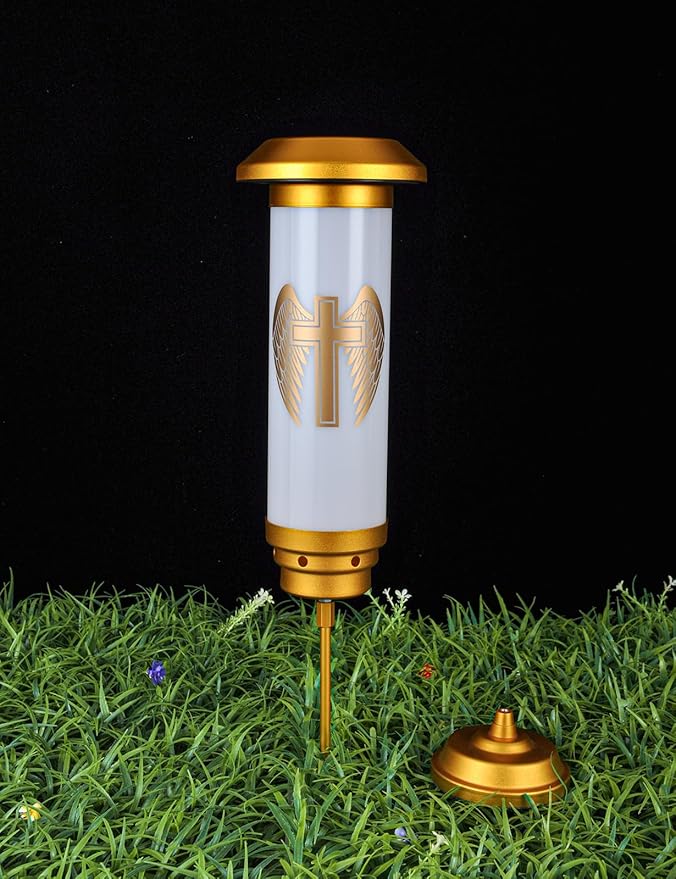 Solar Angels for Cemetery - Outdoor Garden Angel Solar Lights, Guardian Light (White)