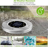 Solar Lights Outdoor, 4Pcs IP65 Waterproof Solar Ground Lights for Outside, LED Flat Landscape Decorative Lighting | Lumora