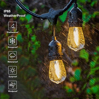 Svater ST38 75FT Solar String Lights Outdoor with Remote + S14 105FT Patio Lights