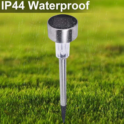 Yescom LED Solar Powered Light White IP44 Waterproof Outdoor Pathway Landscape Garden Yard Decor Lamp (Pack of 6)