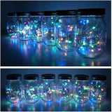 Decorman Solar Mason Jar Lights, 8 Pack Waterproof Fairy Star Firefly Lids String Lights with 8 Hangers for Patio | Lumora