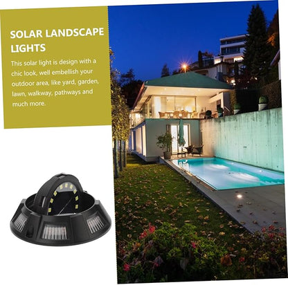 4Pcs Solar Outdoor Ground Lights with Side Glow and Rotatable Design Weatherproof Landscape Lighting for Patio Walkway Lawn Pathway Easy Install Solar Garden Decor