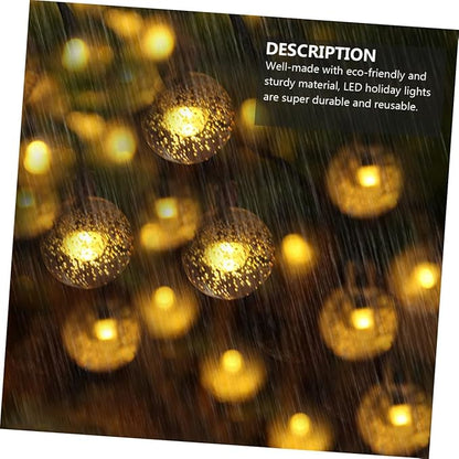 Homoyoyo Solar String Lights Outdoor 5m Warm LED Bubble Globe Decor Lamp Solar Powered Patio Garden Yard Lighting with 20 Large Bulbs for Outdoor Decoration